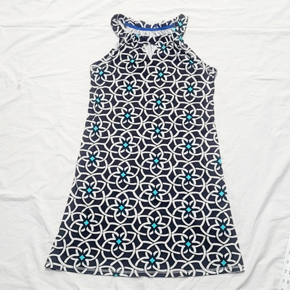 $Sleeveless Dress With Geometric Pattern,  Size S
